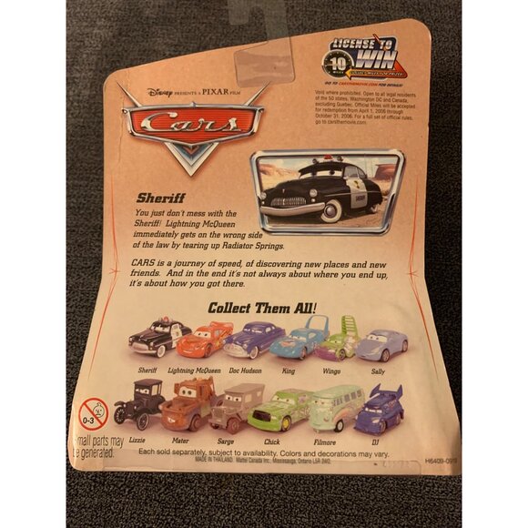 Disney Pixar Cars Sheriff Die-Cast Toy Car Figurine 1:55 Scale By Mattel - Picture 8 of 10